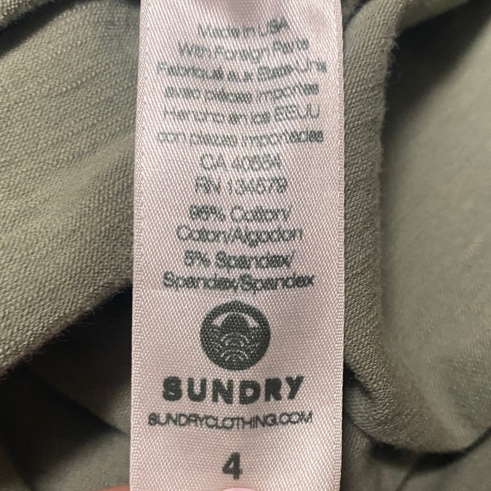 Anthropologie Sundry Casual Olive Green Sleeveless Tank Maxi Dress - Picture 6 of 6